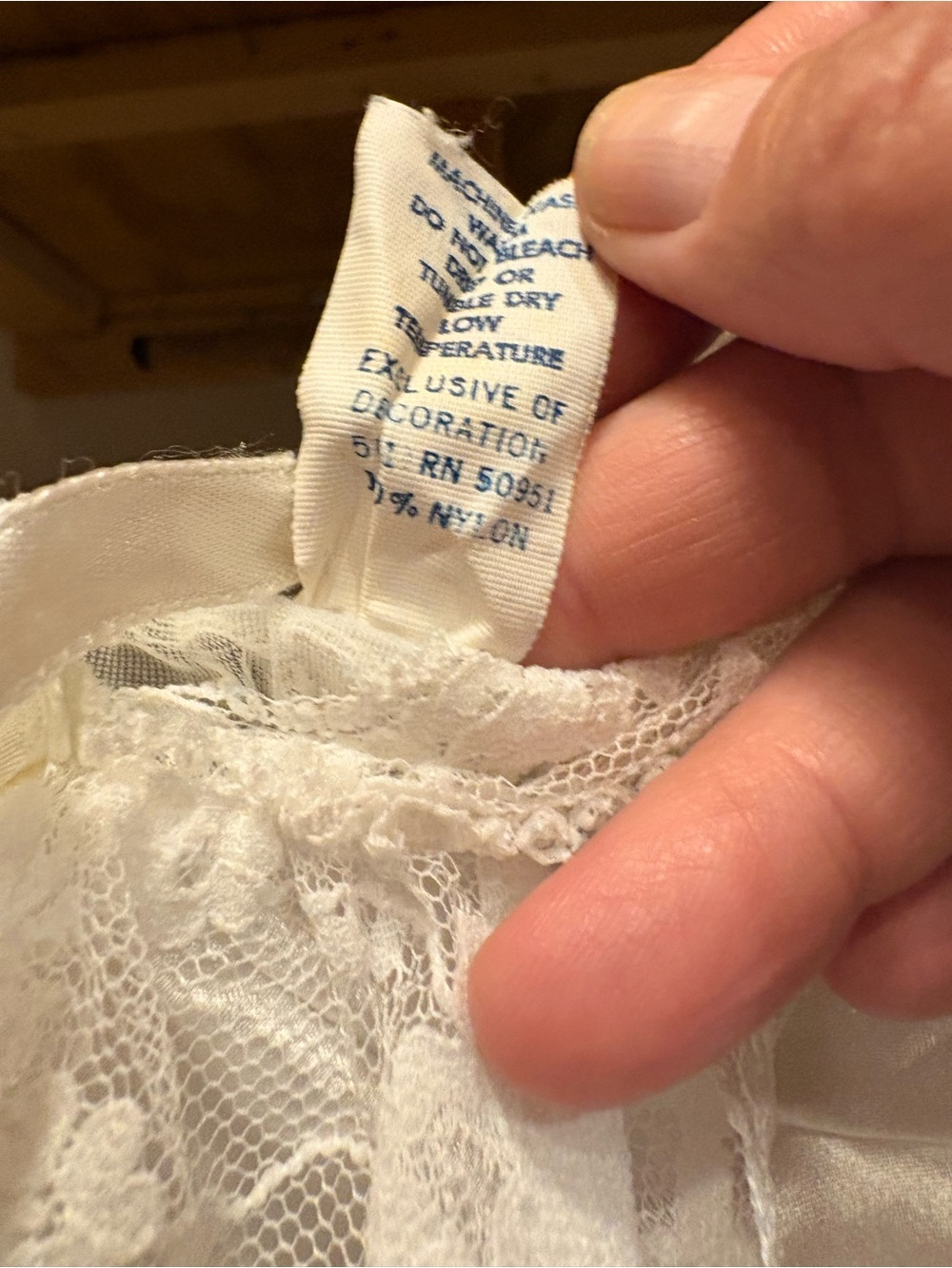 Vintage Y2K Bridal? Romantic Lace Ruffle Chemise - White - Picture 5 of 5